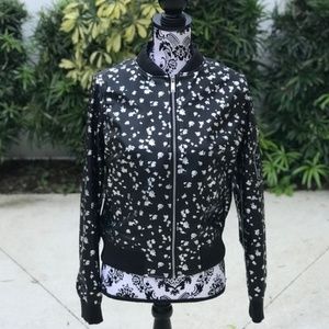 Michael Kors Jacket Black Silver Roses🌹W AUTHENT